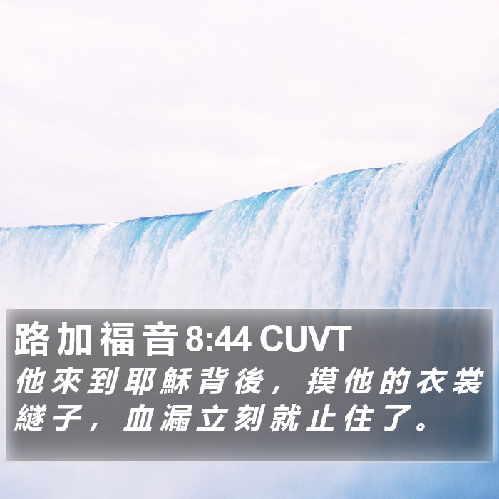 路 加 福 音 8:44 CUVT Bible Study