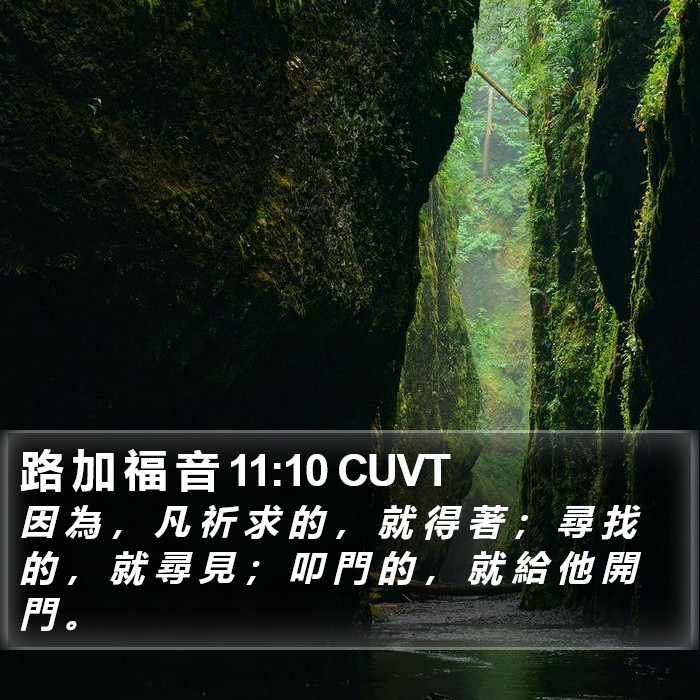 路 加 福 音 11:10 CUVT Bible Study