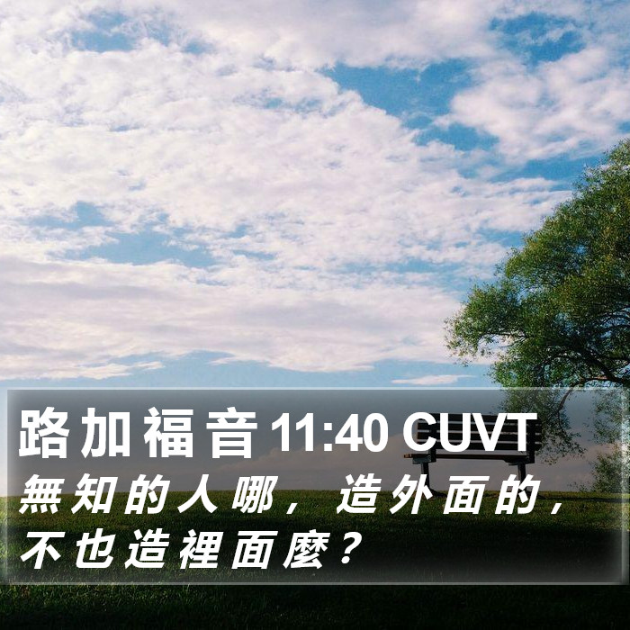 路 加 福 音 11:40 CUVT Bible Study