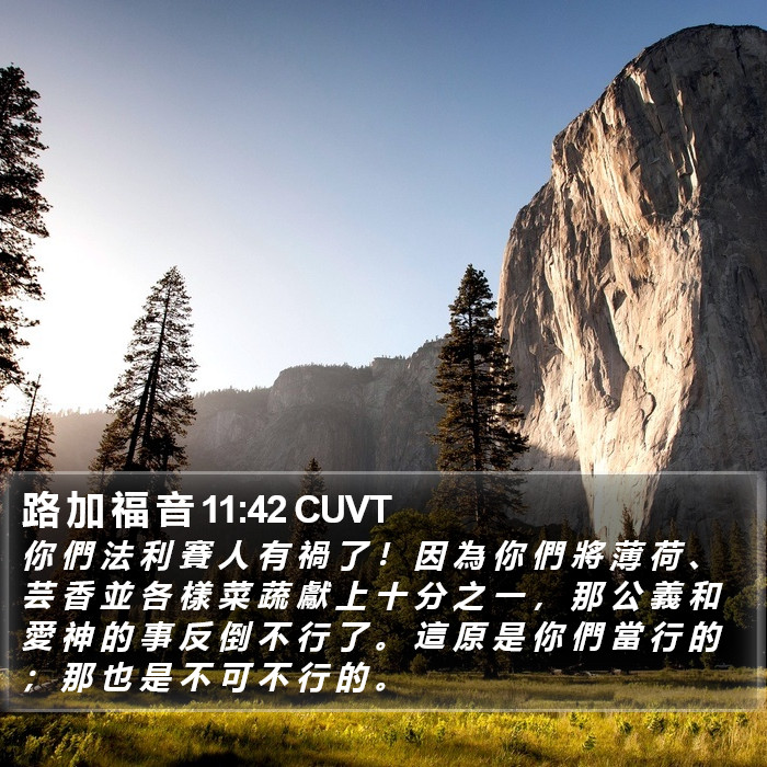 路 加 福 音 11:42 CUVT Bible Study