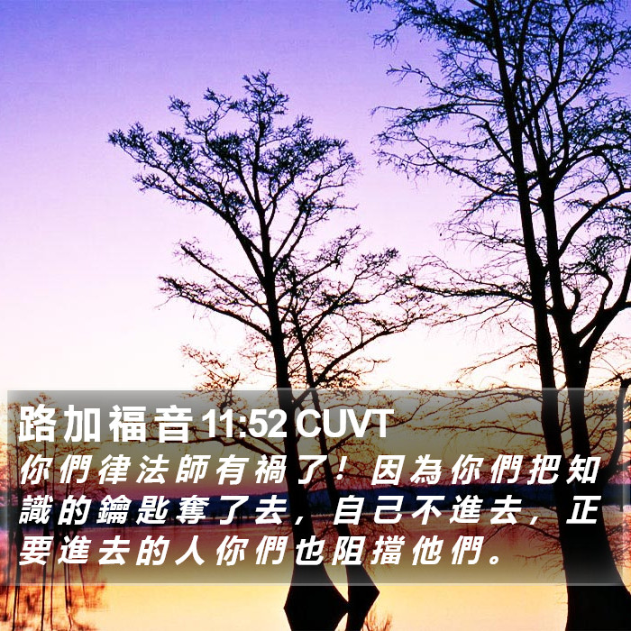 路 加 福 音 11:52 CUVT Bible Study