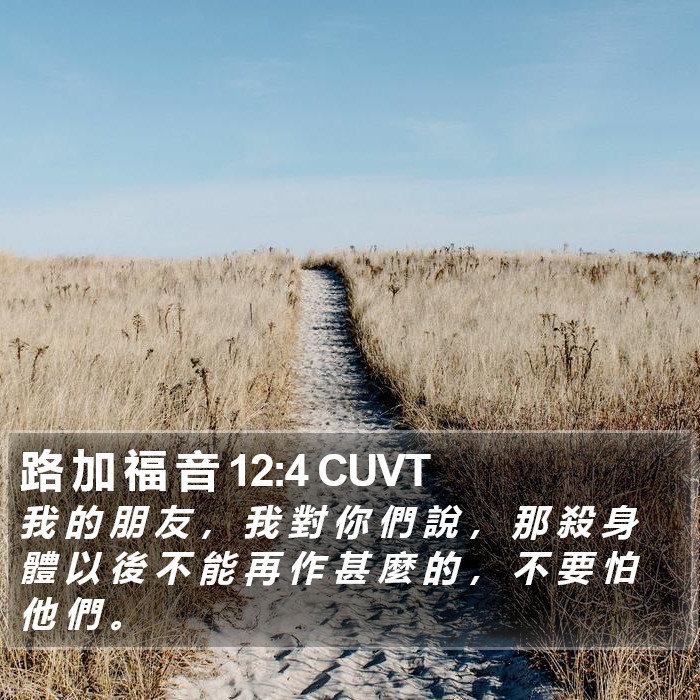 路 加 福 音 12:4 CUVT Bible Study