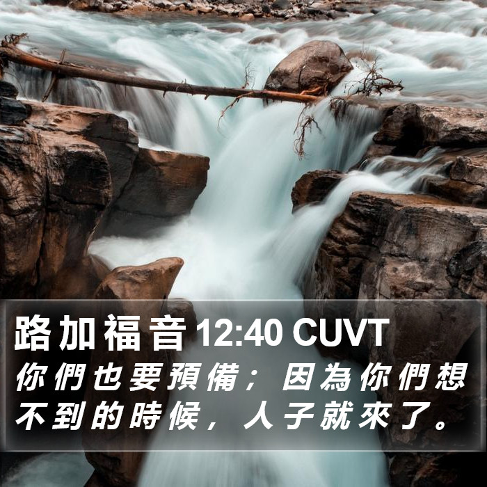 路 加 福 音 12:40 CUVT Bible Study