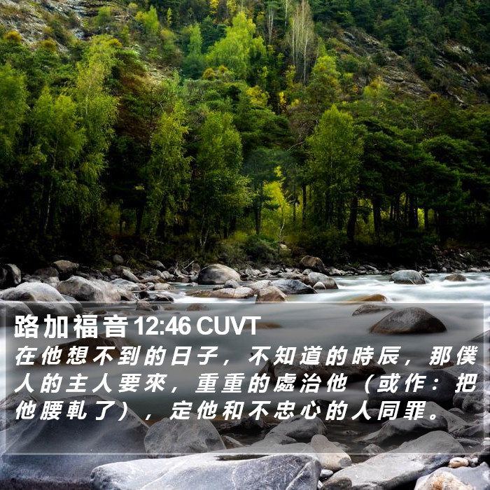 路 加 福 音 12:46 CUVT Bible Study