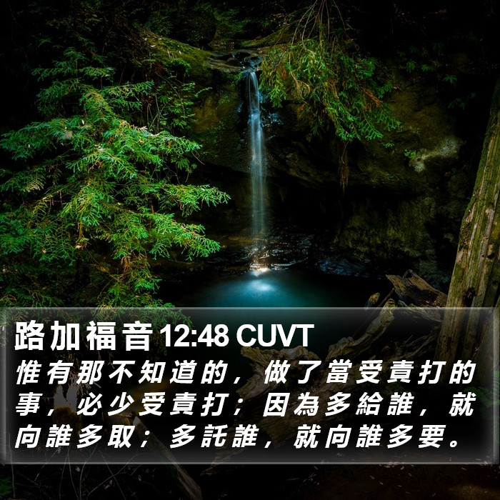 路 加 福 音 12:48 CUVT Bible Study