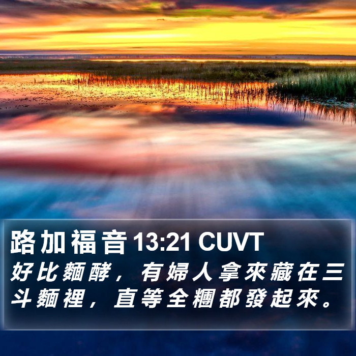 路 加 福 音 13:21 CUVT Bible Study