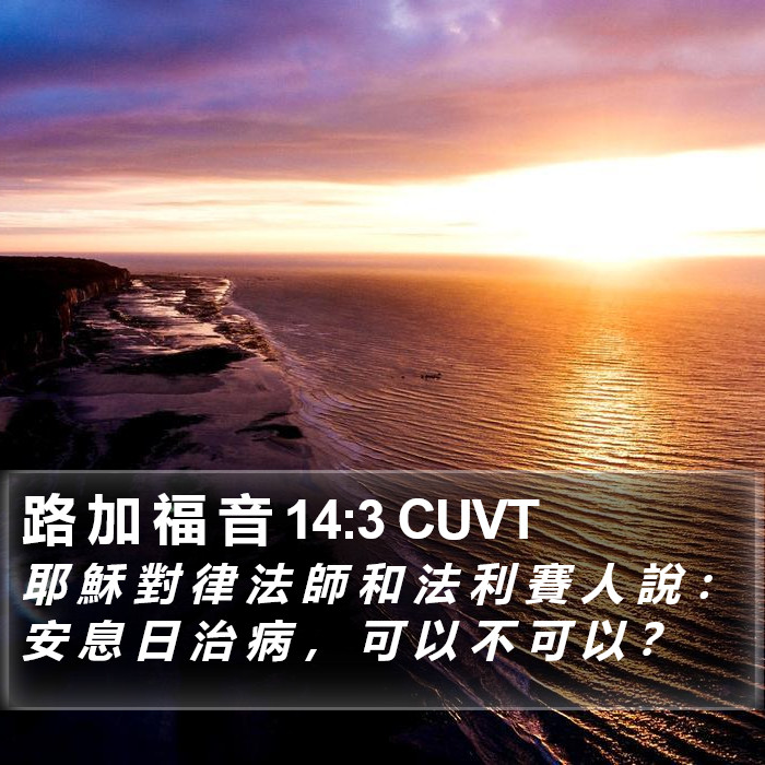 路 加 福 音 14:3 CUVT Bible Study