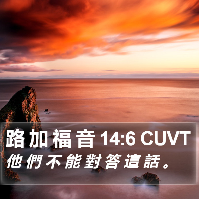 路 加 福 音 14:6 CUVT Bible Study