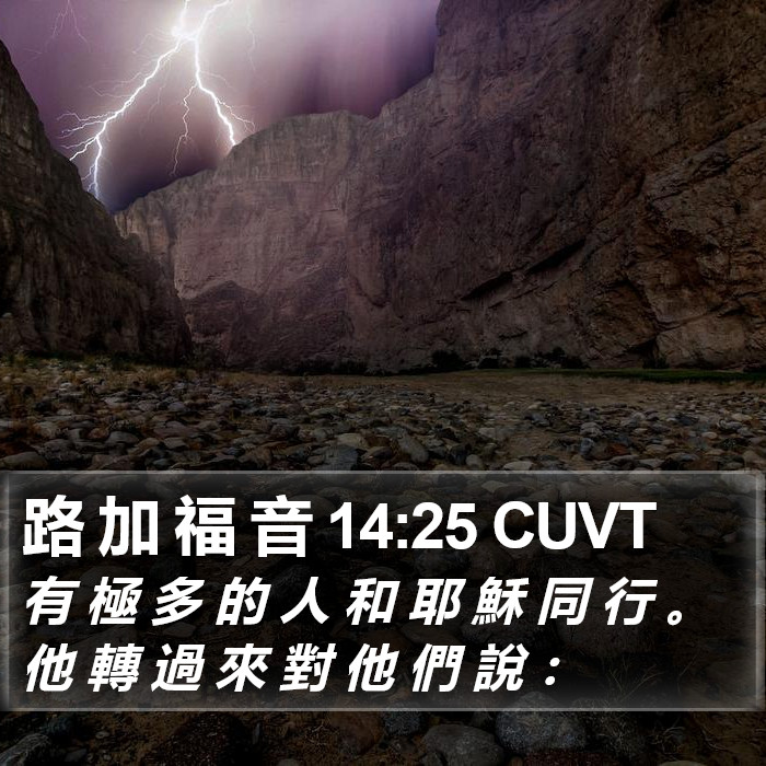 路 加 福 音 14:25 CUVT Bible Study