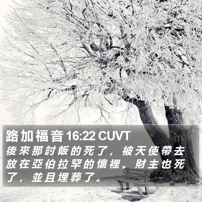 路 加 福 音 16:22 CUVT Bible Study