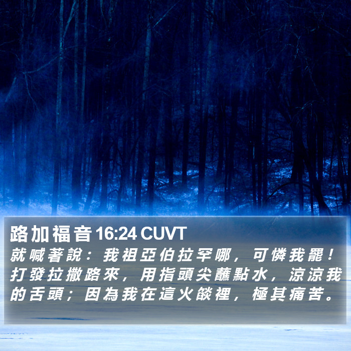 路 加 福 音 16:24 CUVT Bible Study