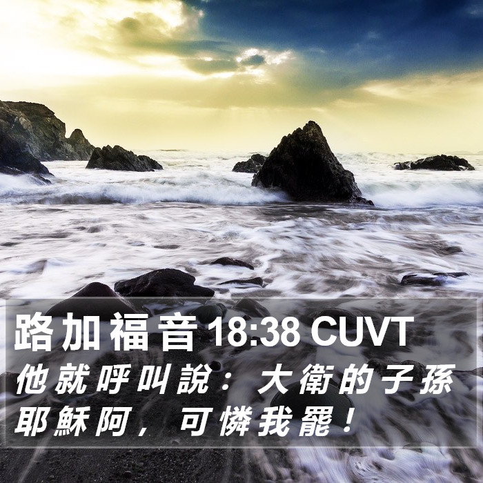 路 加 福 音 18:38 CUVT Bible Study