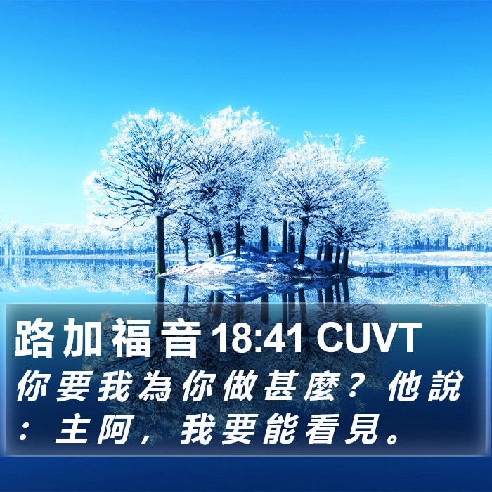 路 加 福 音 18:41 CUVT Bible Study