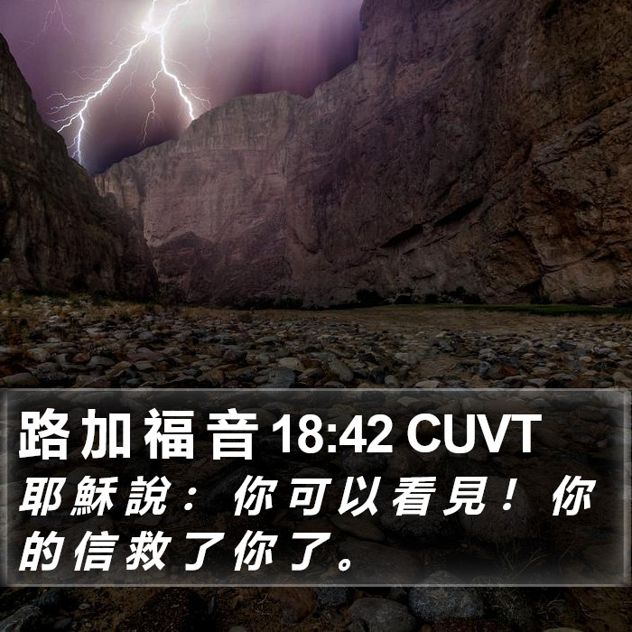 路 加 福 音 18:42 CUVT Bible Study