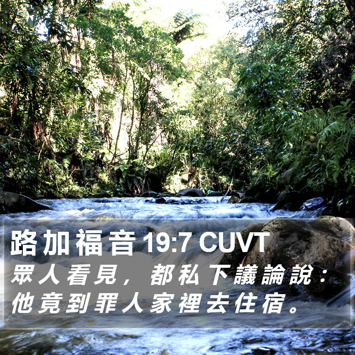 路 加 福 音 19:7 CUVT Bible Study
