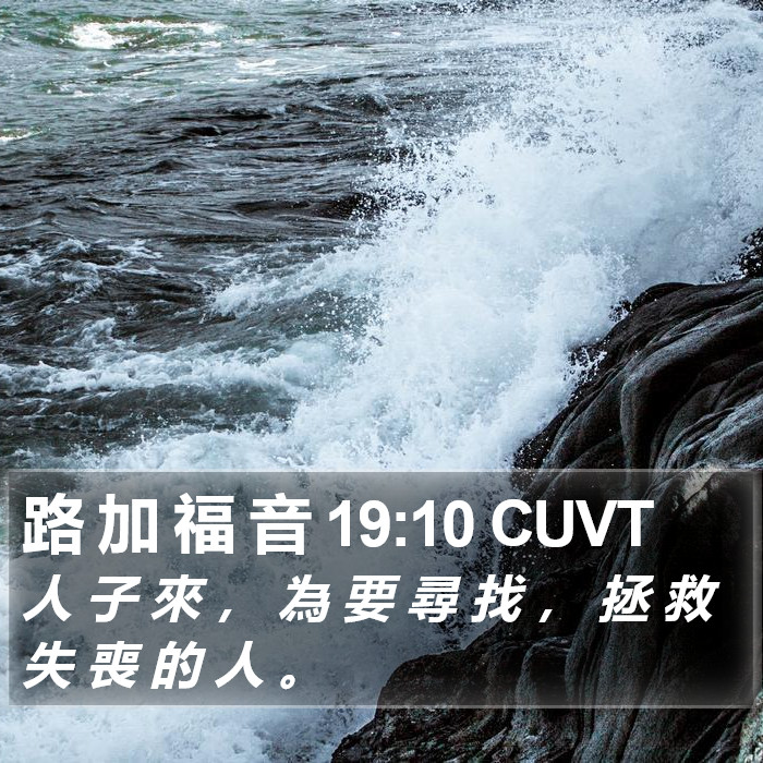 路 加 福 音 19:10 CUVT Bible Study