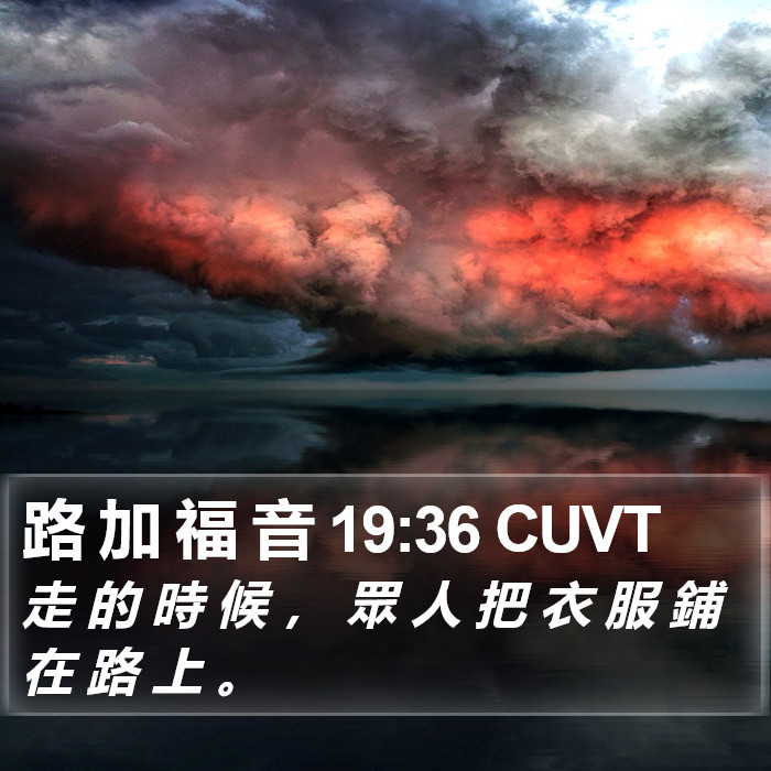 路 加 福 音 19:36 CUVT Bible Study