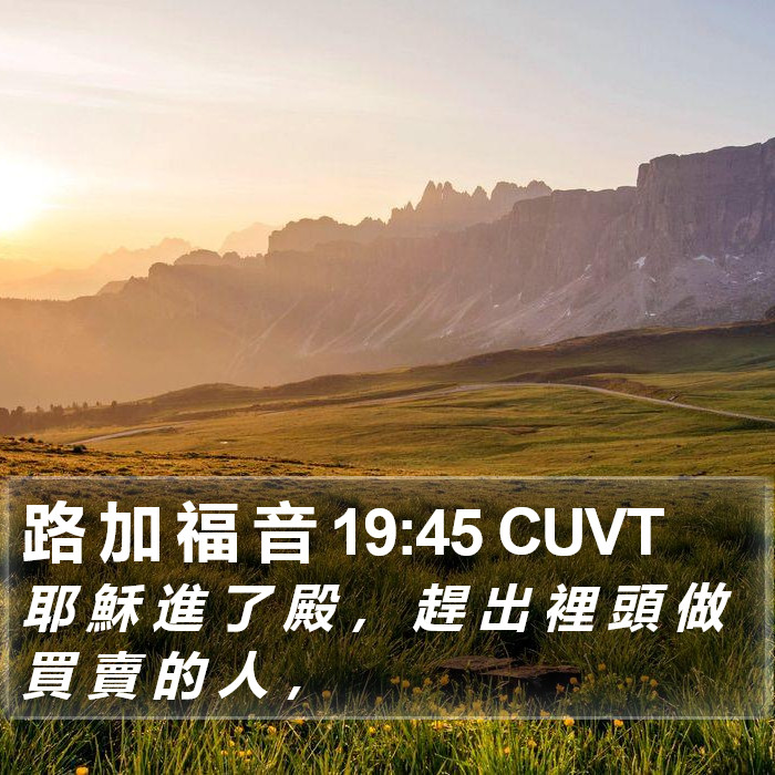 路 加 福 音 19:45 CUVT Bible Study