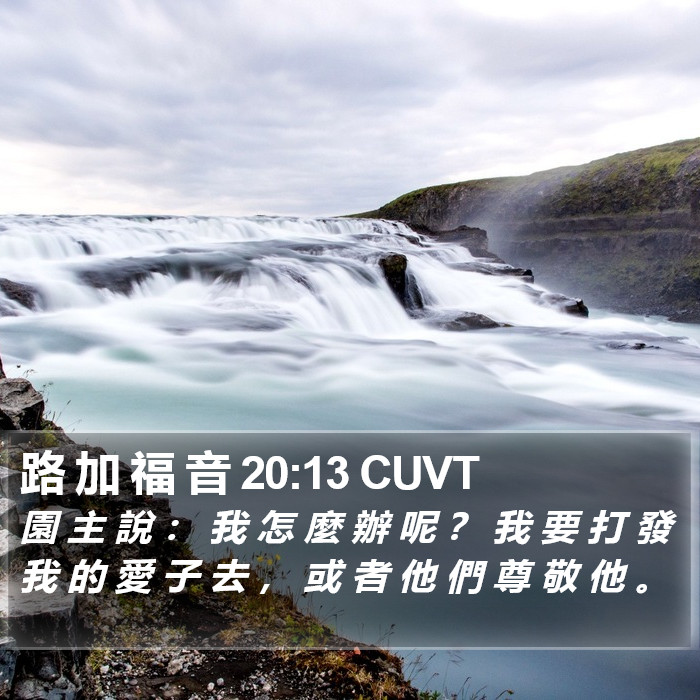 路 加 福 音 20:13 CUVT Bible Study