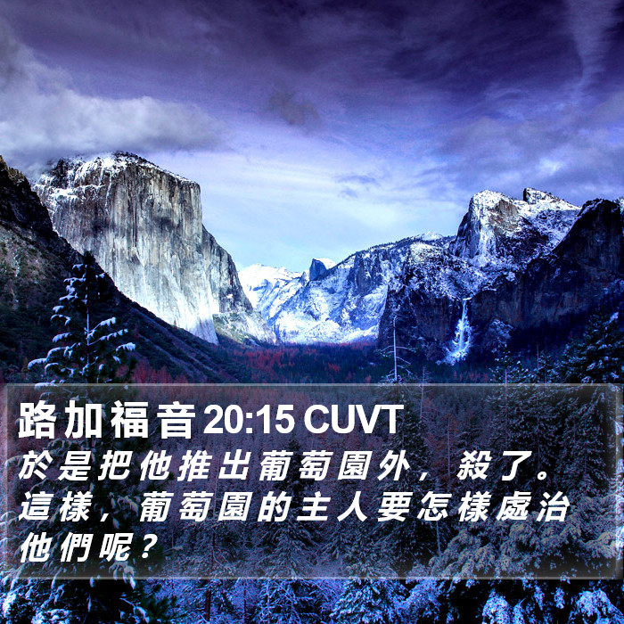 路 加 福 音 20:15 CUVT Bible Study