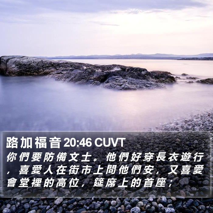 路 加 福 音 20:46 CUVT Bible Study