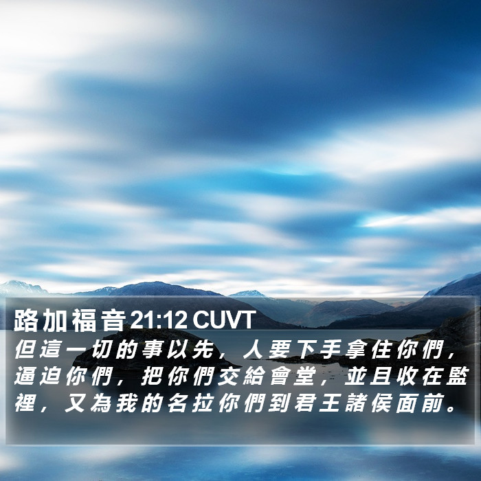 路 加 福 音 21:12 CUVT Bible Study