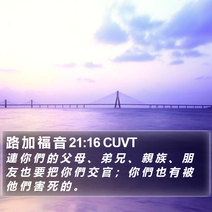 路 加 福 音 21:16 CUVT Bible Study