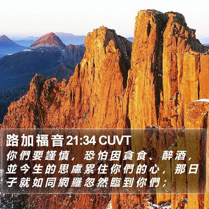 路 加 福 音 21:34 CUVT Bible Study