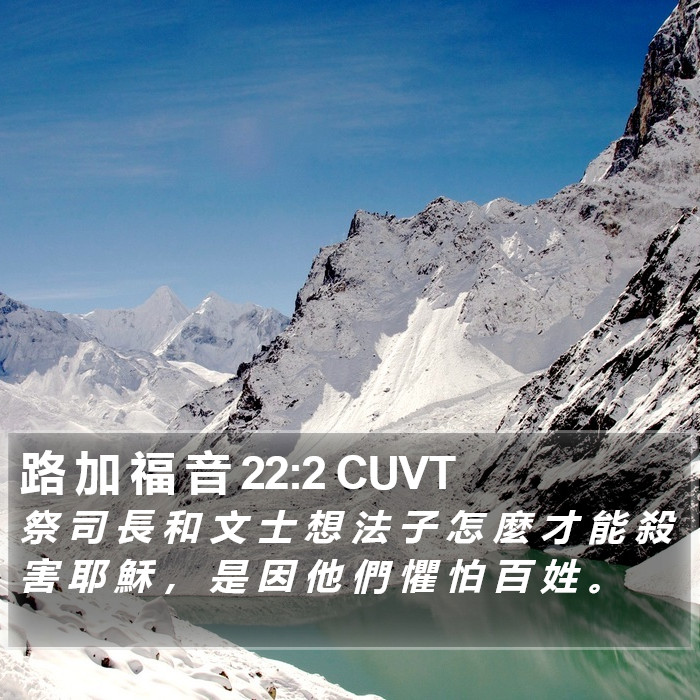 路 加 福 音 22:2 CUVT Bible Study