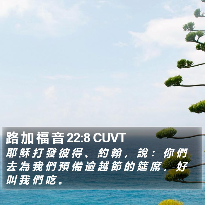 路 加 福 音 22:8 CUVT Bible Study