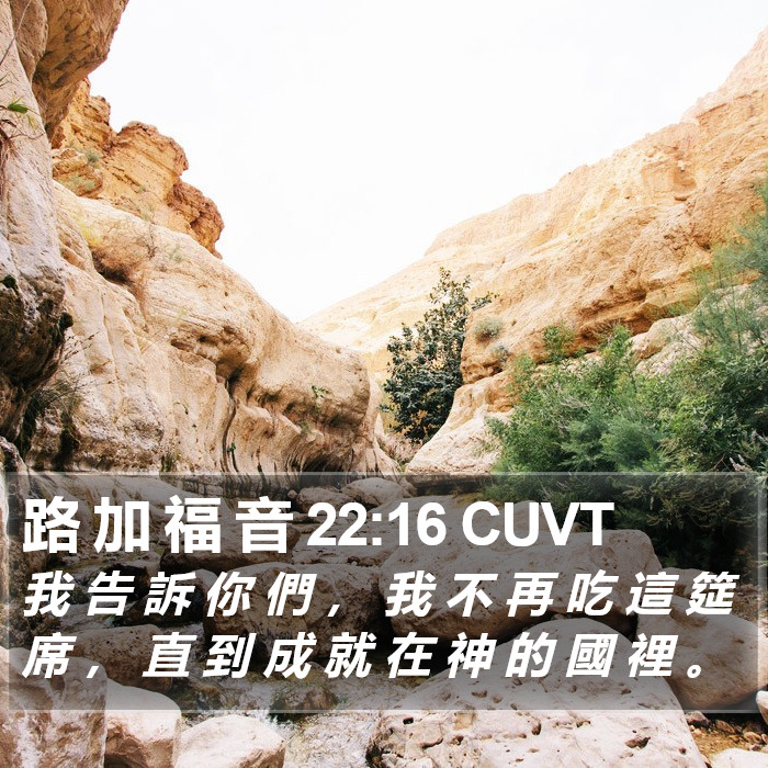 路 加 福 音 22:16 CUVT Bible Study
