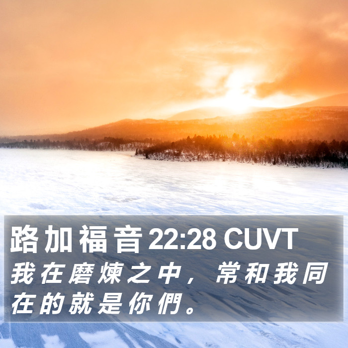 路 加 福 音 22:28 CUVT Bible Study