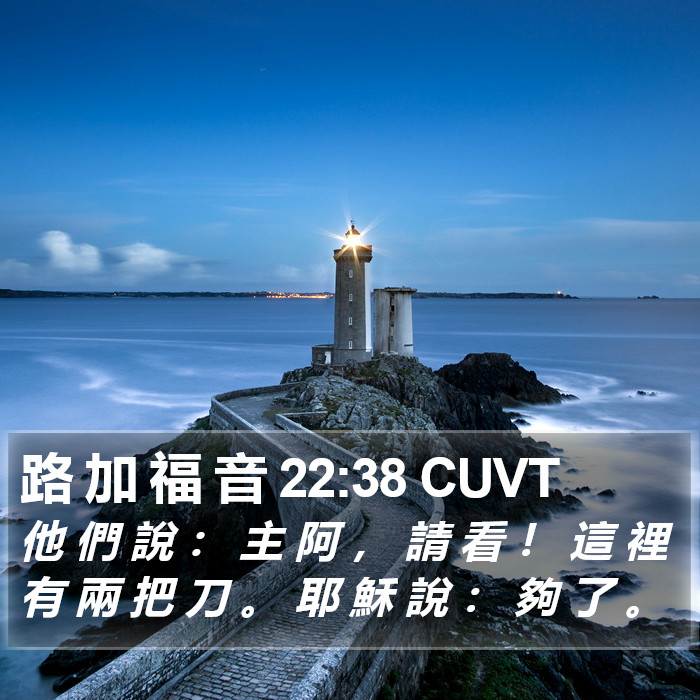 路 加 福 音 22:38 CUVT Bible Study