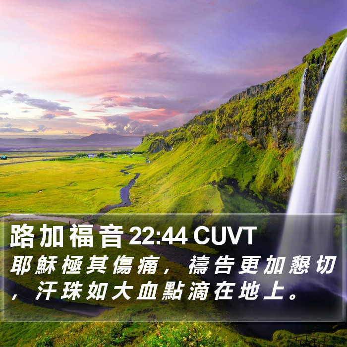 路 加 福 音 22:44 CUVT Bible Study