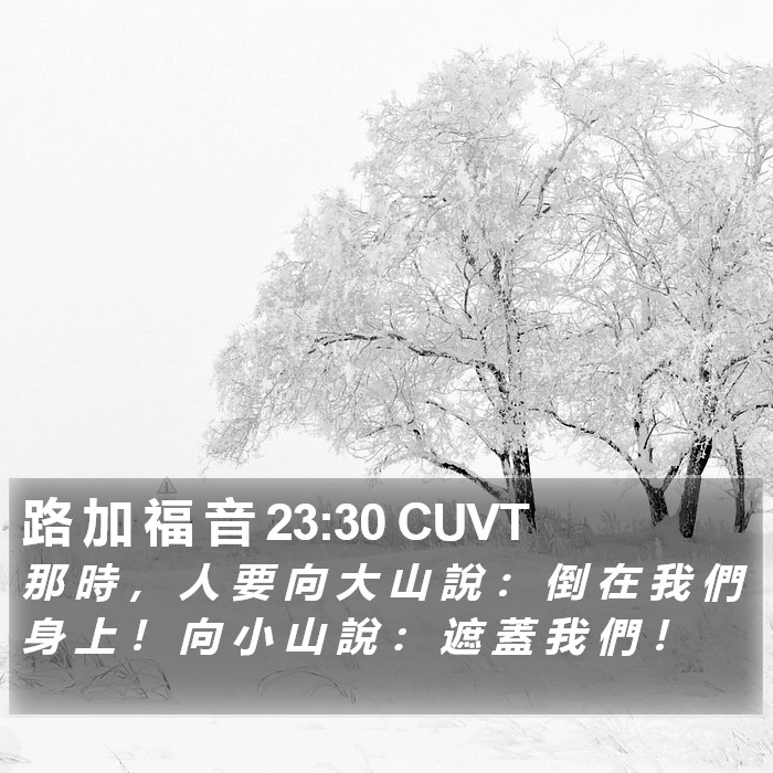 路 加 福 音 23:30 CUVT Bible Study