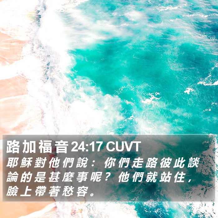 路 加 福 音 24:17 CUVT Bible Study