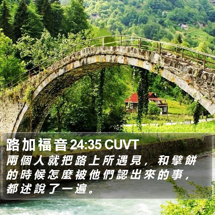 路 加 福 音 24:35 CUVT Bible Study