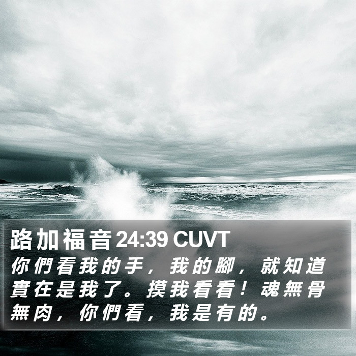 路 加 福 音 24:39 CUVT Bible Study