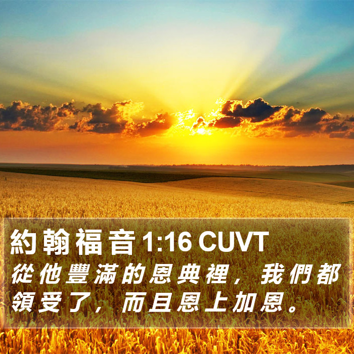 約 翰 福 音 1:16 CUVT Bible Study