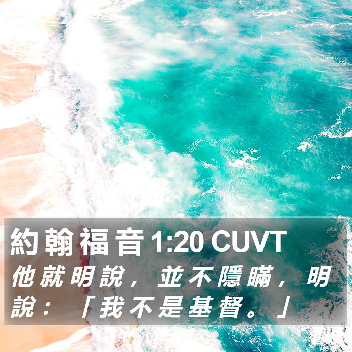 約 翰 福 音 1:20 CUVT Bible Study