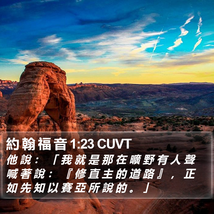 約 翰 福 音 1:23 CUVT Bible Study