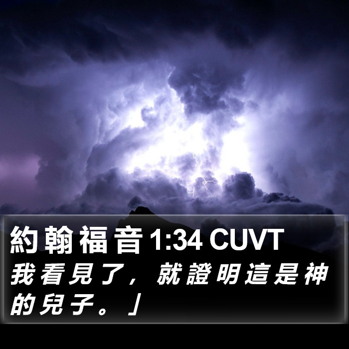 約 翰 福 音 1:34 CUVT Bible Study