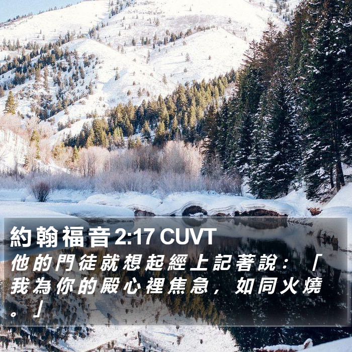 約 翰 福 音 2:17 CUVT Bible Study