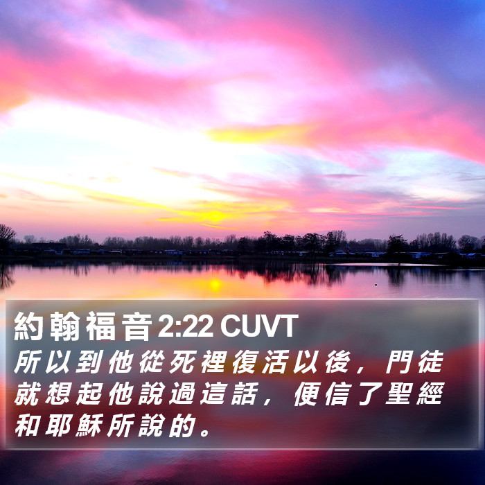 約 翰 福 音 2:22 CUVT Bible Study