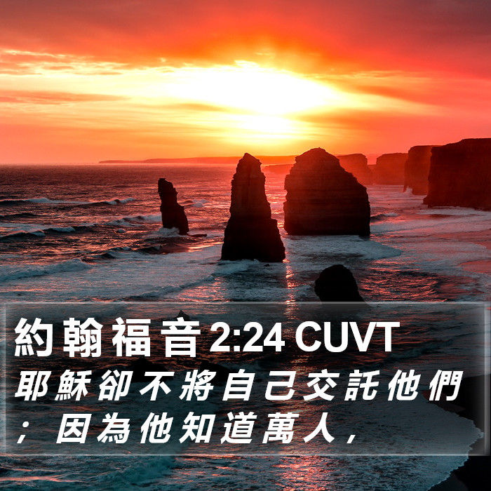 約 翰 福 音 2:24 CUVT Bible Study
