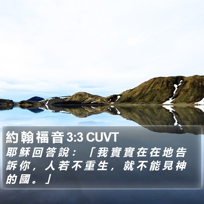 約 翰 福 音 3:3 CUVT Bible Study