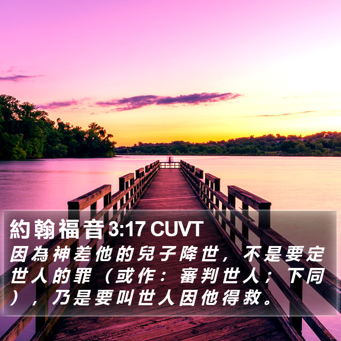 約 翰 福 音 3:17 CUVT Bible Study