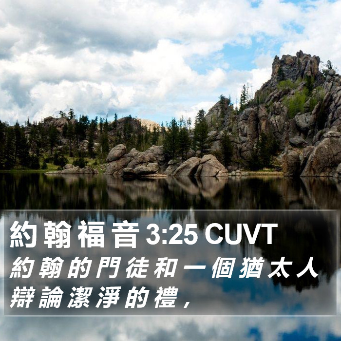 約 翰 福 音 3:25 CUVT Bible Study