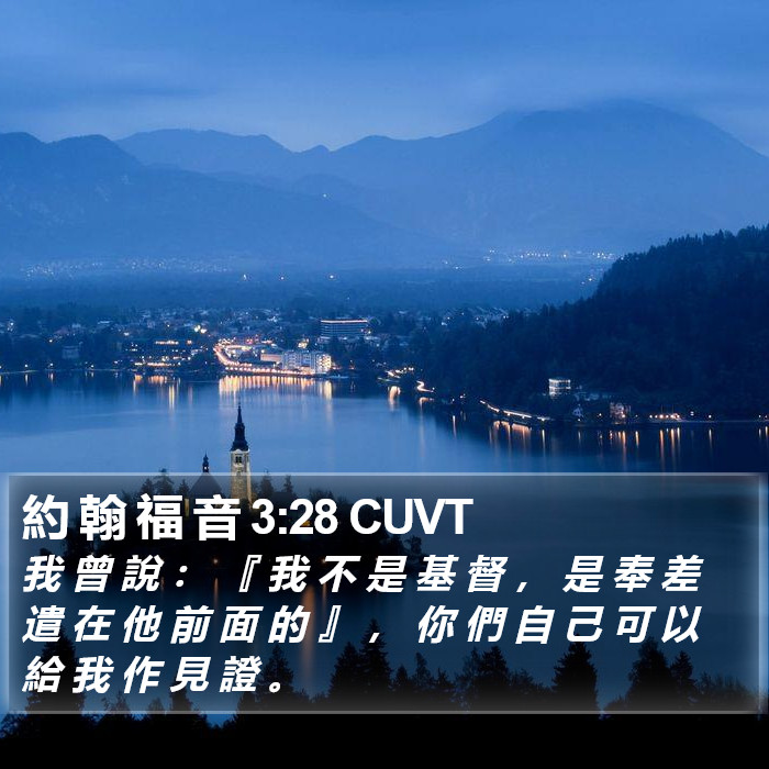 約 翰 福 音 3:28 CUVT Bible Study