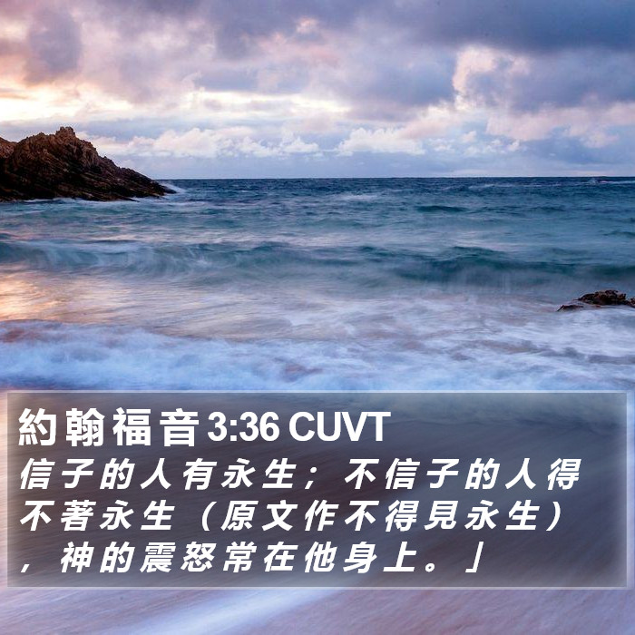 約 翰 福 音 3:36 CUVT Bible Study